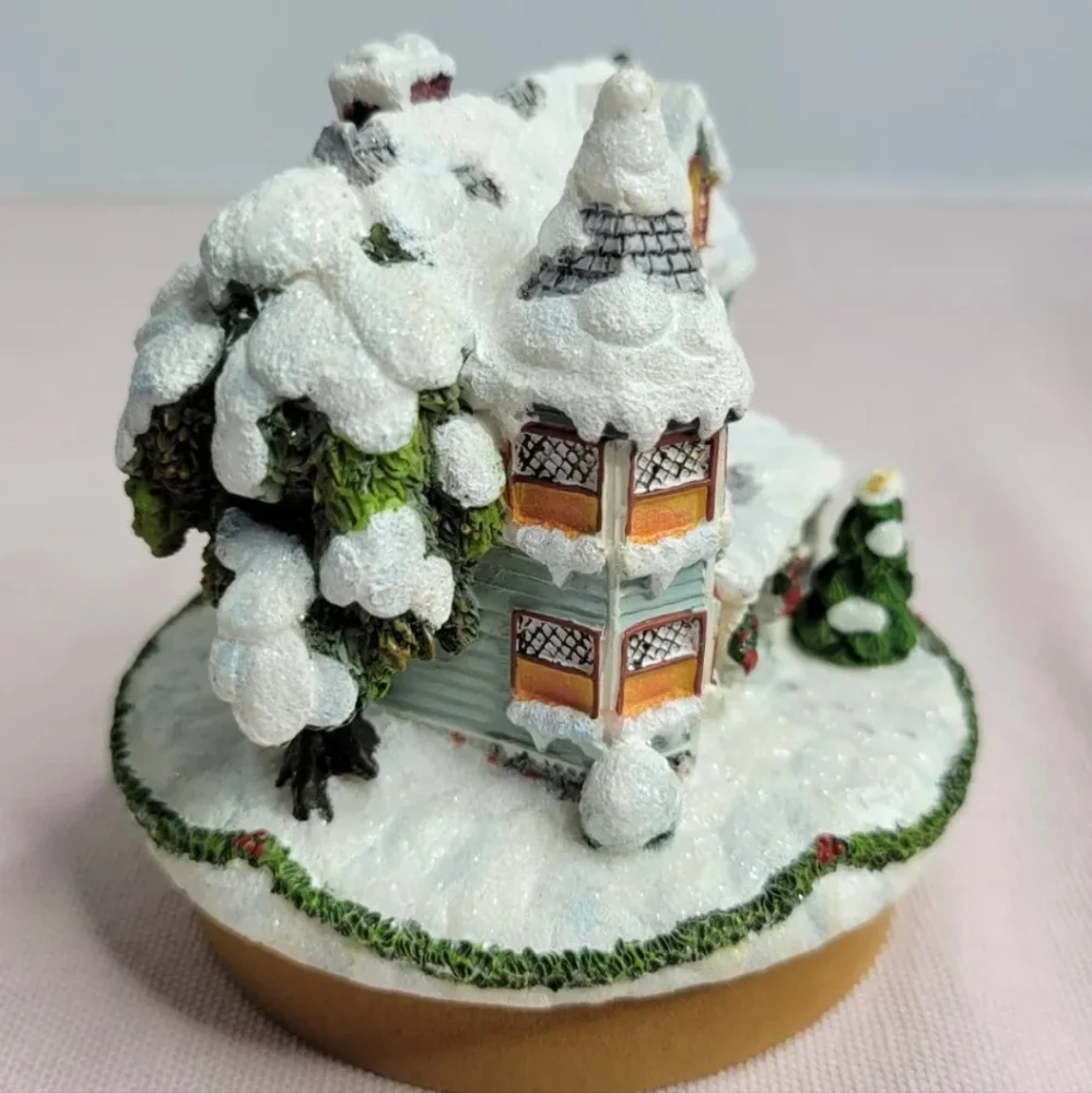 Our America Candle Topper Victorian Winter Home White Christmas Decor C-2